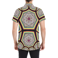 Load image into Gallery viewer, tiling(90) Men's All Over Print Short Sleeve Shirt (Model T53)