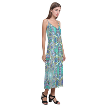 Load image into Gallery viewer, kasgan V-Neck Open Fork Long Dress(Model D18)