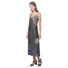 Load image into Gallery viewer, JANA V-Neck Open Fork Long Dress(Model D18)