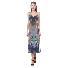 Load image into Gallery viewer, xalada V-Neck Open Fork Long Dress(Model D18)