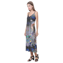 Load image into Gallery viewer, xalada V-Neck Open Fork Long Dress(Model D18)