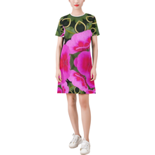 Load image into Gallery viewer, tiling(70) Short-Sleeve Round Neck A-Line Dress (Model D47)