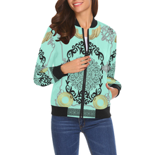 Load image into Gallery viewer, bb All Over Print Bomber Jacket for Women (Model H19)