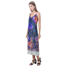 Load image into Gallery viewer, sjarjing V-Neck Open Fork Long Dress(Model D18)