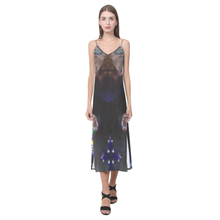 Load image into Gallery viewer, JANA V-Neck Open Fork Long Dress(Model D18)