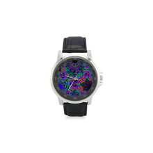 Load image into Gallery viewer, tiling(71) Unisex Stainless Steel Leather Strap Watch(Model 202)