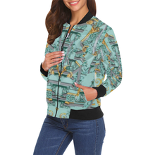 Load image into Gallery viewer, complex-square-ornament-floor-classic-512 All Over Print Bomber Jacket for Women (Model H19)