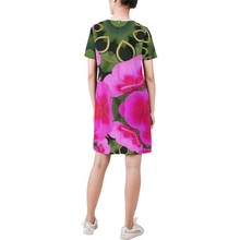 Load image into Gallery viewer, tiling(70) Short-Sleeve Round Neck A-Line Dress (Model D47)