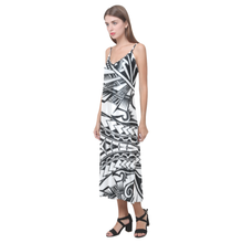 Load image into Gallery viewer, sashal V-Neck Open Fork Long Dress(Model D18)