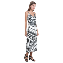 Load image into Gallery viewer, sashal V-Neck Open Fork Long Dress(Model D18)