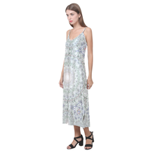 Load image into Gallery viewer, flower of life V-Neck Open Fork Long Dress(Model D18)