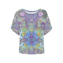 Load image into Gallery viewer, chakra Women's Batwing-Sleeved Blouse T shirt (Model T44)