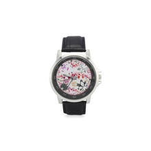 Load image into Gallery viewer, tiling(192) Unisex Stainless Steel Leather Strap Watch(Model 202)