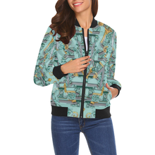 Load image into Gallery viewer, complex-square-ornament-floor-classic-512 All Over Print Bomber Jacket for Women (Model H19)