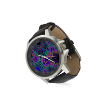 Load image into Gallery viewer, tiling(71) Unisex Stainless Steel Leather Strap Watch(Model 202)
