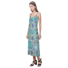 Load image into Gallery viewer, kasgan V-Neck Open Fork Long Dress(Model D18)