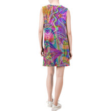 Load image into Gallery viewer, tiling(79) Sleeveless Round Neck Shift Dress (Model D51)