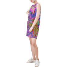 Load image into Gallery viewer, tiling(79) Sleeveless Round Neck Shift Dress (Model D51)