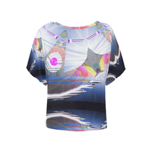 Load image into Gallery viewer, tiling(132) Women's Batwing-Sleeved Blouse T shirt (Model T44)