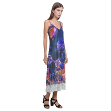 Load image into Gallery viewer, sjarjing V-Neck Open Fork Long Dress(Model D18)
