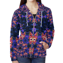 Load image into Gallery viewer, Butterfly All Over Print Full Zip Hoodie for Women (Model H14)
