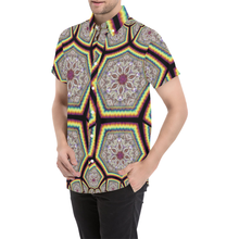 Load image into Gallery viewer, tiling(90) Men's All Over Print Short Sleeve Shirt (Model T53)