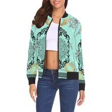 Load image into Gallery viewer, bb All Over Print Bomber Jacket for Women (Model H19)