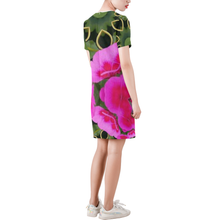 Load image into Gallery viewer, tiling(70) Short-Sleeve Round Neck A-Line Dress (Model D47)